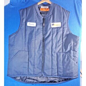 Red Kap Vest Men's XXL Blue Insulated Work Mechanic Full Zip Uniform Mieretti
